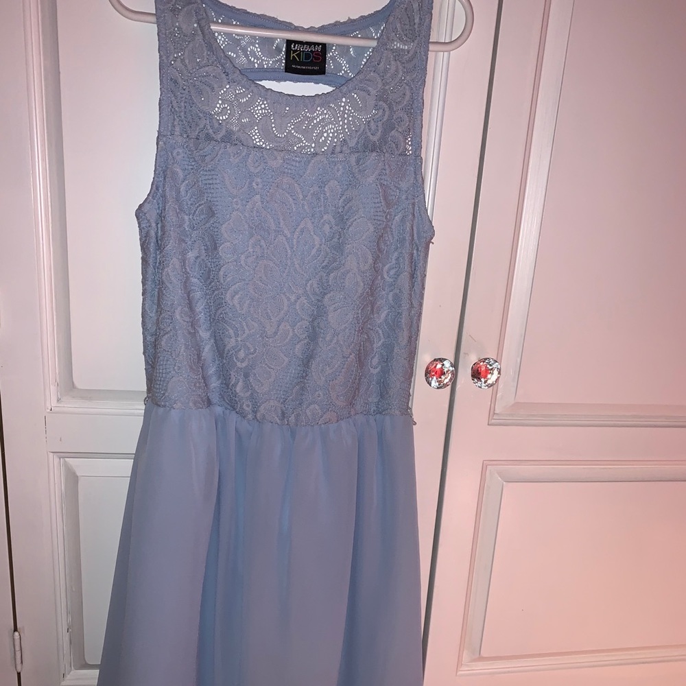 Light blue dress with lace